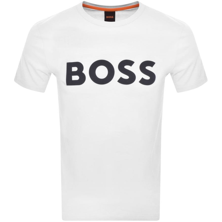 【Hugo Boss】シンキング 1 ロゴ Tシャツ コットン クルーネック BOSS Thinking 1 Logo T Shirt White | Mainline Menswear